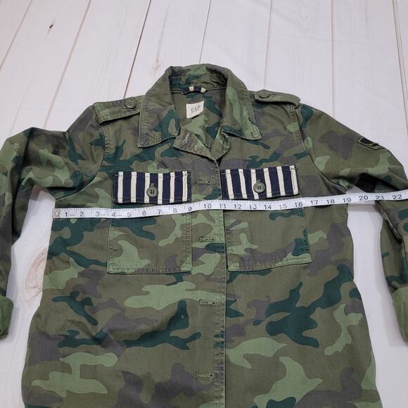 Gap camo utility jacket shirt green striped - Picture 6 of 11